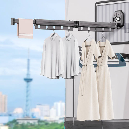 Suction Wall Mount Folding Clothes Drying Rack